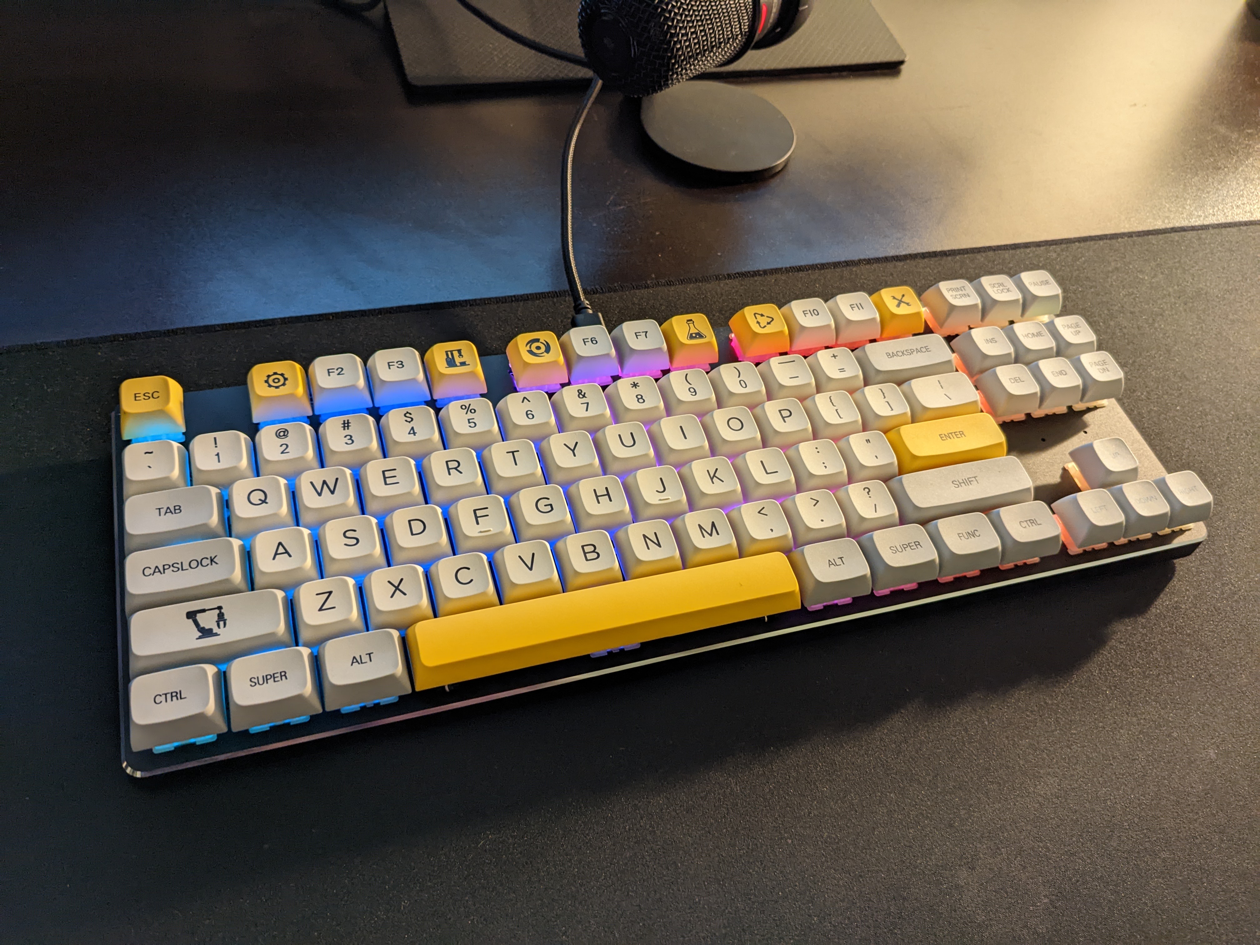 Finished keyboard on desk